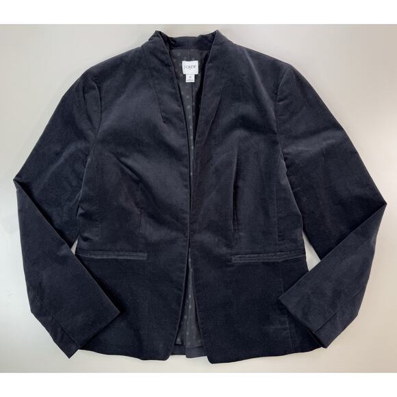 J.CREW Jackets & Blazers - J Crew Womens Blazer 6 Black Velvet Broadway Jacket Minimalist Preppy Feminine